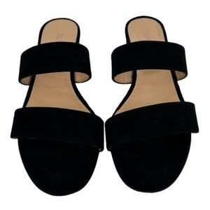 Barney’s New York Black Suede Flat Sandals - Size 37/US 7